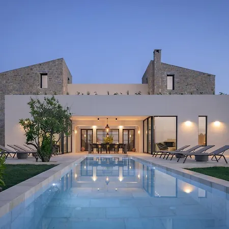 Exquisite Crete Laurel Large Private Pool Modern Furnishing Bbq Rethymno Вилла
